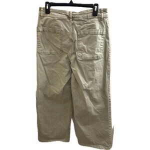 OAT NEW YORK High Rise Wide Leg Crop Raw Hem Straight Jeans Size 12/31